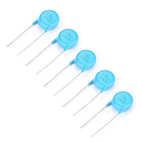 High Voltage Ceramic Disc Capacitors Set 20 Kv 1000 Pf Pro Grade HV Cap Kit For Uhf Instruments X Ray Machines And Electrostatic Generators Five Pieces Ships Worldwide, blue ceramic disc capacitors
