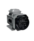 Rock Solid 1HP Industrial Electric Motor With Three Phase Power At 220 Or 380 Volts featuring a gray and black body for efficient performance.
