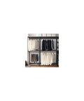 Customizable Wood Walk In Closet Organizer System For Bedroom Storage Maximizes Space Easy Assembly Lets You Kick Clutter To The Curb And Keep Everything Hella Organized Daily with hanging shirts and pants.