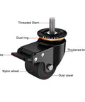 Heavy Duty Industrial Caster Wheels With Top Plate Swivel For Furniture And Workbenches, 360 Degree Noiseless Rolling Castors