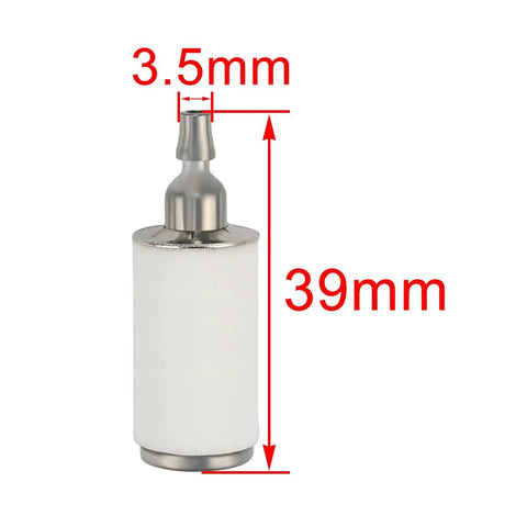 Fuel Filter For Husqvarna 124 125 128 Series Trimmers Brush Cutters Pole Pruners Edgers Weedeaters Poulan Craftsman Gas Leaf Blowers Pack Of 10 Replacement Parts For Outdoor Power Gear Easy Install And Reliable Operation 3.5mm x 39mm