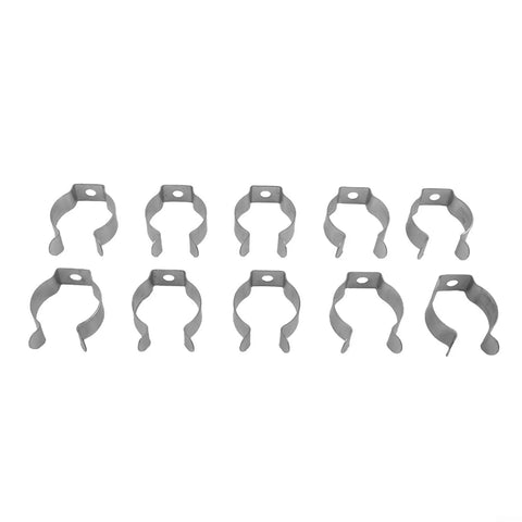 Spring Terry Clips Tool Hangers For Garage Shed And Patio To Tidy Up Brooms Rakes And Tools With Heavy Duty Manganese Steel U Clips For Long Lasting Storage And Quick Access 10 Pack 25mm, 10 grey metal clips