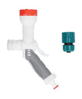 Adjustable Water Sprayer With Foam Function High Pressure Car Wash Kit For Garden Irrigation And Vehicle Cleaning With Ergonomic Handle Durable Plastic Build Compact 24.5x8.5 Cm, shown with attachment nozzle