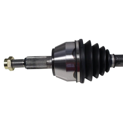 Left Rear Driver Side CV Axle Shaft Assembly For OE Fit And Smooth Ride Premium Quality Axle With Balanced Shaft And Durable Construction For Reliable Drivetrain Performance, close-up boot and splined shaft