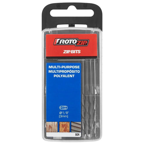 Bosch RotoZip SC4 1/8-inch zip bit set for wood and plastic, 4-pack, front view