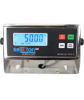 Built Tough Portable Drum Scale With Dual Side Ramps And Easy Roll Handles digital display showing 50.00 lb weight