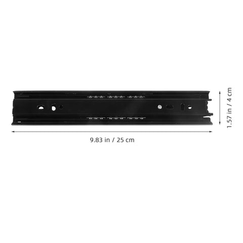Two Pack Stainless Steel Drawer Slides With Quiet Glide And No Snag Noise Reduction Full Extension Heavy Duty Cabinet Runners In Black Finish