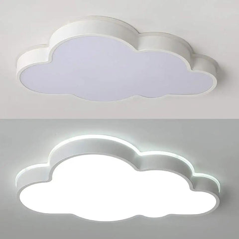 Cloud Shaped LED Ceiling Light With Remote Dimming For Kids Room Modern Acrylic Flush Mount Panel Dimmable Cool Or Warm Light