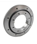 Heavy Duty External Gear Turntable Bearing Slewing Ring Single Row Drive Support, steel construction with gear teeth.