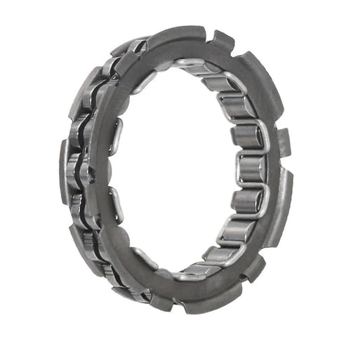 Side view of One Way Bearing Starter Clutch Overrunning Bearing For Motorcycles With Beefed Up Forged Steel Hub and 18 Beads