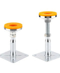 Built Tough As Nails 2 Pack Adjustable Support Jacks With Anti Slip Shock Absorbing Pads for heavy duty floor leveling.