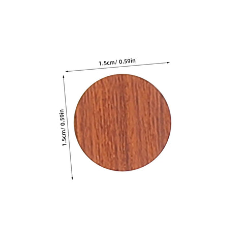 Easy Install No Drill Needed Screw Hole Covers For Furniture And Cabinets, 1.5cm wood grain decorative sticker cap