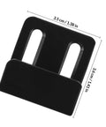 Heavy Duty Black Stainless Steel Tile Display Hangers, Wall Mount Hook measuring 3.5 cm by 3.6 cm for secure hanging.