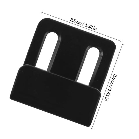 Heavy Duty Black Stainless Steel Tile Display Hangers, Wall Mount Hook measuring 3.5 cm by 3.6 cm for secure hanging.
