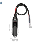 Hot Ride Ready 2 Pack DC 12V Cigarette Lighter Adapter Kits With 10A And 15A Fuses Built In Plus Protective Sleeves Using Solid Copper For Tough Vehicle Electronics That Won't Fail You, 7.7cm car plug