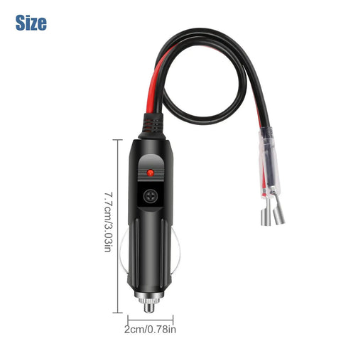 Hot Ride Ready 2 Pack DC 12V Cigarette Lighter Adapter Kits With 10A And 15A Fuses Built In Plus Protective Sleeves Using Solid Copper For Tough Vehicle Electronics That Won't Fail You, 7.7cm car plug