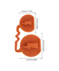 Universal EV Charging Port Cover Silicone Protector Waterproof Rain Shield For Electric Vehicles shown in orange silicone, 67x63x22mm.