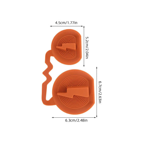 Universal EV Charging Port Cover Silicone Protector Waterproof Rain Shield For Electric Vehicles shown in orange silicone, 67x63x22mm.