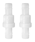 Half Inch One Way Inline Check Valve Pack Of 2 For Fuel Oil Water Gas And Air Lines PVDF Plastic Ozone Resistant Non Return Valve Built Tough