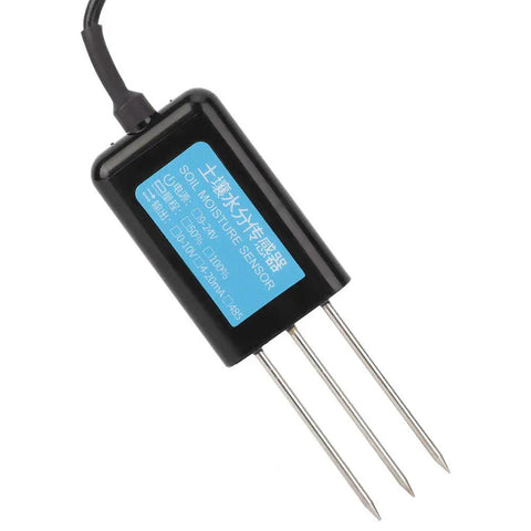 Capacitive Soil Moisture Sensor With 0-10V Output Waterproof Probe For Greenhouse And Indoor Plant Nerds, close-up view