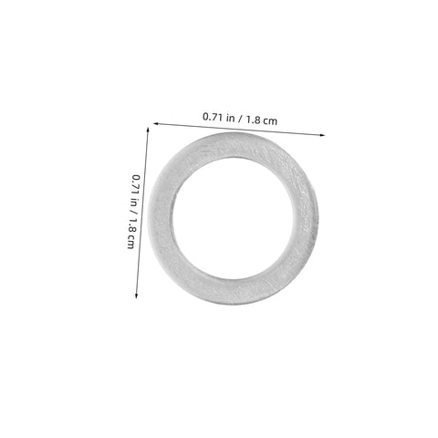 Aluminum All In One Leakproof Gasket Kit With 200 Pieces And Multi Size Crush Washers For Automotive And Industrial Maintenance And Emergency Repairs For Gearheads Pro Grade Lightweight Drain Plug Gaskets For Quick Fixes shown individual gasket close-up