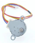 Top Notch 24BYJ48 DC Stepper Motor 12V Four Phase Gear Reduction Unit for Robotics And Automation Projects, gray, with wires.