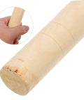 Close-up of long wooden handle from Durable Manganese Steel Weeding Sickle for garden cleanup and yard work