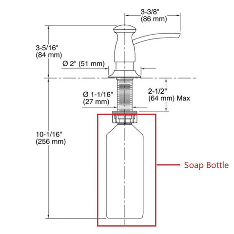 Soap And Lotion Dispenser Bottle Replacement Fits Three Quarters Inch Bottles And Dispenser Models 1893 1894 1895 7346 Genuine Part