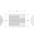 Technical diagram of Three Eighths Inch Drive Shallow Six Point Socket Fifteen Sixteenth Inch For Automotive And DIY Repairs.