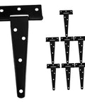 Five Inch Black Painted Galvanized T Type Weld On Door Hinges For Exterior Gates And Shed Doors Built Tough Heavy Duty Hinges