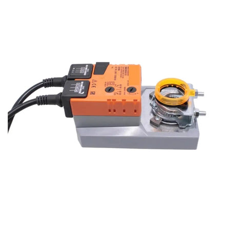 Built Like A Tank 20Nm Damper Actuator Torque Motor For Reliable HVAC Modulating Control, top view showing wiring and mount.