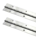 Stainless Steel Long Piano Hinge 6 Inch To 20 Inch Set, Rustproof Soft Close Damper for cabinets, 30mm wide, 2 pack, top view