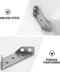 Heavy Duty Stainless Steel Trapezoid Angle Brackets 10 Pack With Pre Drilled Countersunk Holes Silver Corner Braces