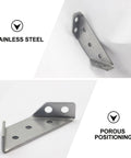 Beefy Trapezoid Corner Brackets Set Of 10 Stainless Steel Heavy Duty And Stable Flush Mount Braces for shelves and cabinets with porous design