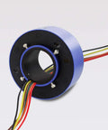 Beefy Through Hole Slip Ring 6 Wire 6 Channel Conductive Rotary Connector 10A 220VAC DC 50mm Hole 50 RPM AWG16