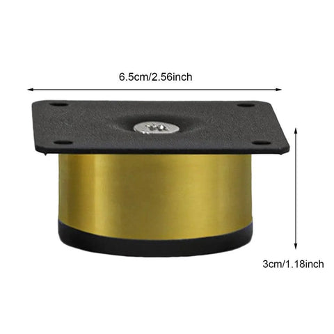 Stainless Steel Sofa Legs 4 Piece Set With Mounting Plates And Screws Non Slip Floor Protectors Gold Tone Aureate 5x3cm Modern
