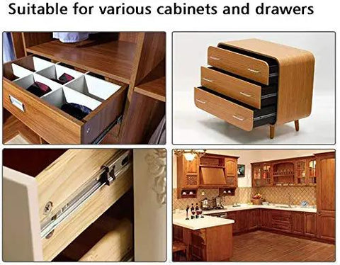 8 Inch Full Extension Drawer Slides With Ball Bearing 3 Section Side Mounted For Cabinet And Kitchen