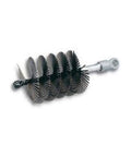 Pro Grade Cable Pull Duct Brush For 6 Inch Conduit with flat steel bristles for removing sand and grit from tight spaces.