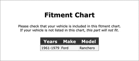 Ford Ranchero Rear Shaft Universal Joint U Bolt Kit Fits Rear Drive Shaft Joint 1961 to 1979 OE Replacement fitment chart