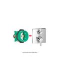 IBox Universal Plus Shower Rough In With Service Stops Three Quarter Inch shown with valve trim example