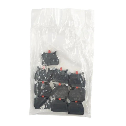 10 Pack Silver Alloy Screw Clamp Terminal Blocks Single Contact 1NC For Quick Hookup Panel Wiring Black Finish Durable Quick Connect Terminals