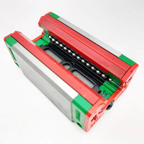 HGH30 Linear Block and Carriage Set With HGH30CA Rail For CNC Machines, Beefy High Speed And Heavy Load, Rock Solid Rigidity, Precise Motion System, Custom Length Cuts Available, Durable Linear Guide For Precision Grinding, open HGH30 linear block with steel ball bearings