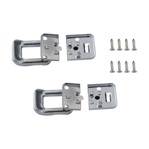 Toggle Latch Clasp Set For Jewelry Boxes, Wine Cases, Toolboxes And Suitcases With Included Screws visible with metal latches and screws