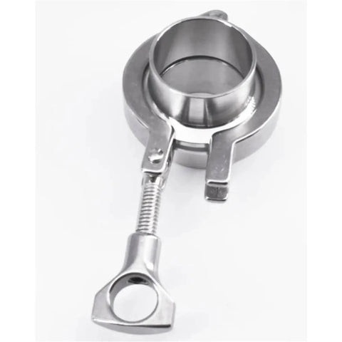 Tri Clamp Set 0.5 Inch Through 10 Inch Stainless SUS316L Sanitary Weld Ferrule Pipe Fitting with PTFE Gasket