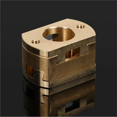 Get These 2pcs NIUXFMGLJP Oldham Couplings For Your Ender 3 V2 Or Cr10 To Fix Those Z-Axis Wobbles Fast With Smooth Brass T8 Screw Adapters, brass coupling close-up