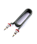 Top Shelf Kickass 380V 25KW SUS304 Electric Tubular Heating Element shown from the side, featuring sturdy alloy connectors for heavy duty cooking.