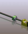 3D model of 20mm CNC Ball Screw Kit SFU2005 RM2005 Anti Backlash with BK15 BF15, nut housing, and motor bracket for NEMA 23.