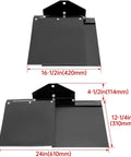 Lawn Striping Kit With Built In Hitch For Zero Turn Mowers And Tractors, dimensions 24x12-1/4 inches, metal plates shown.
