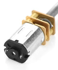 Built Tough N20 Linear Actuator DC Reduction Motor Loaded With Pure Copper Coils 6V 12V 500RPM Range showing motor details and M4 shaft connection.