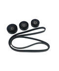 Heavy Duty Tensioner Pulley V Belt Kit For Benz W169 And W245 Models Like A180 A200 With 2.0L V4 Engine Smooth Power Transmission And Durable Drive Assembly Gear Design For High Reliability, black pulleys and belt set